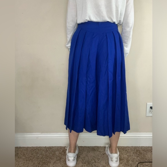 Daniel Hechter Paris Wool Pleats wide legs pants Size 8 - Picture 6 of 17